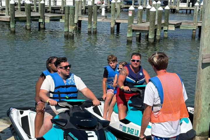 a group of people on a boat