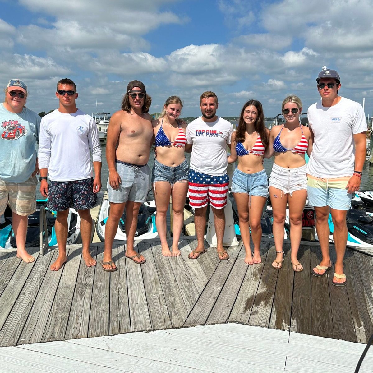 a group of people posing for a photo